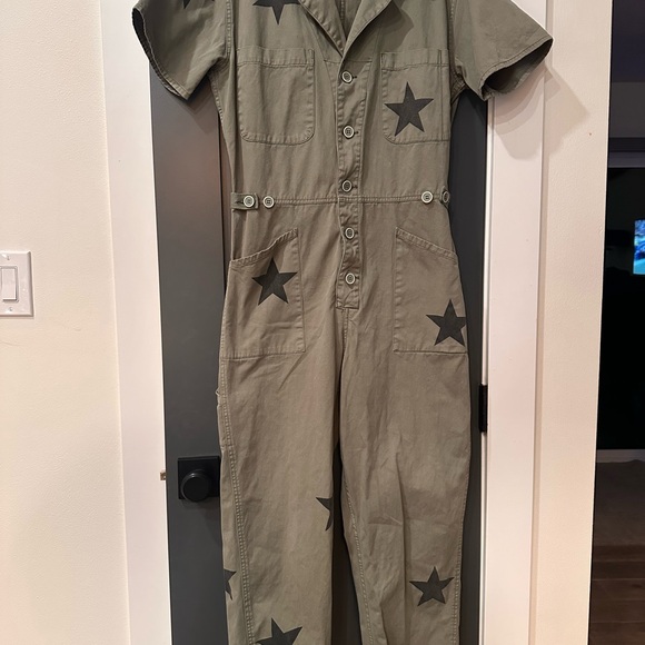 pistola Pants - Pistola Olive Star Jumpsuit